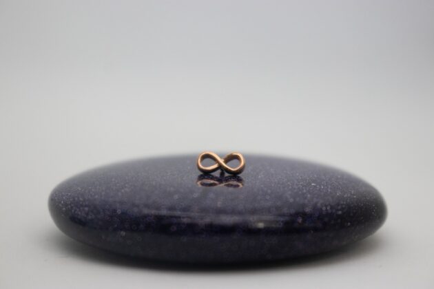 gold piercing jewelry by BVLA, infinity sign in rose gold